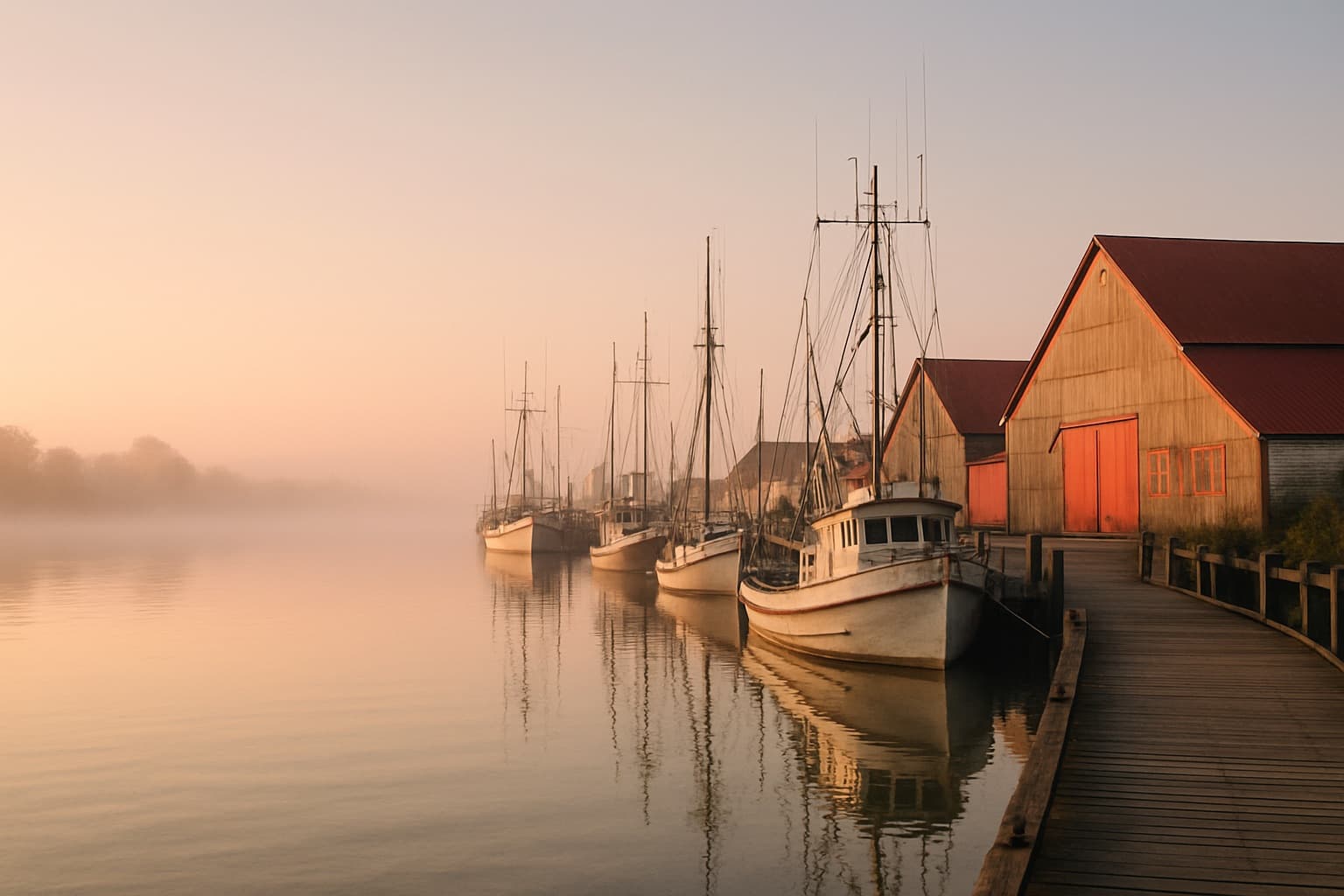 Steveston fishing village waterfront, Richmond